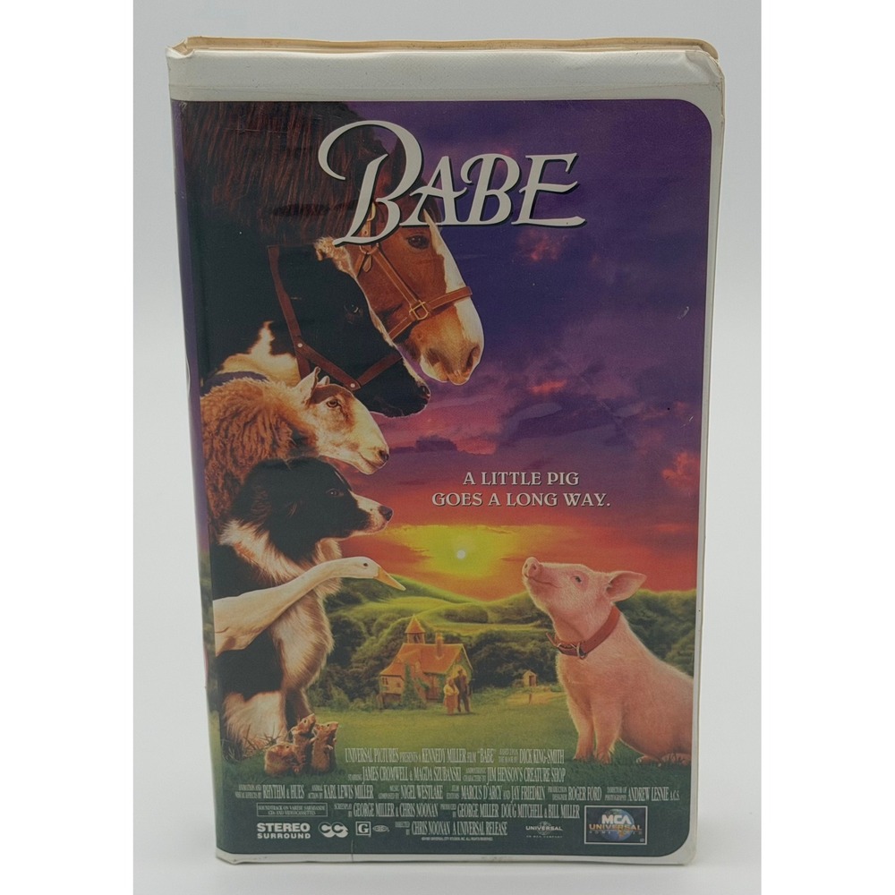 Babe VHS 1996 MCA Universal Home Video‎ Clamshell Case